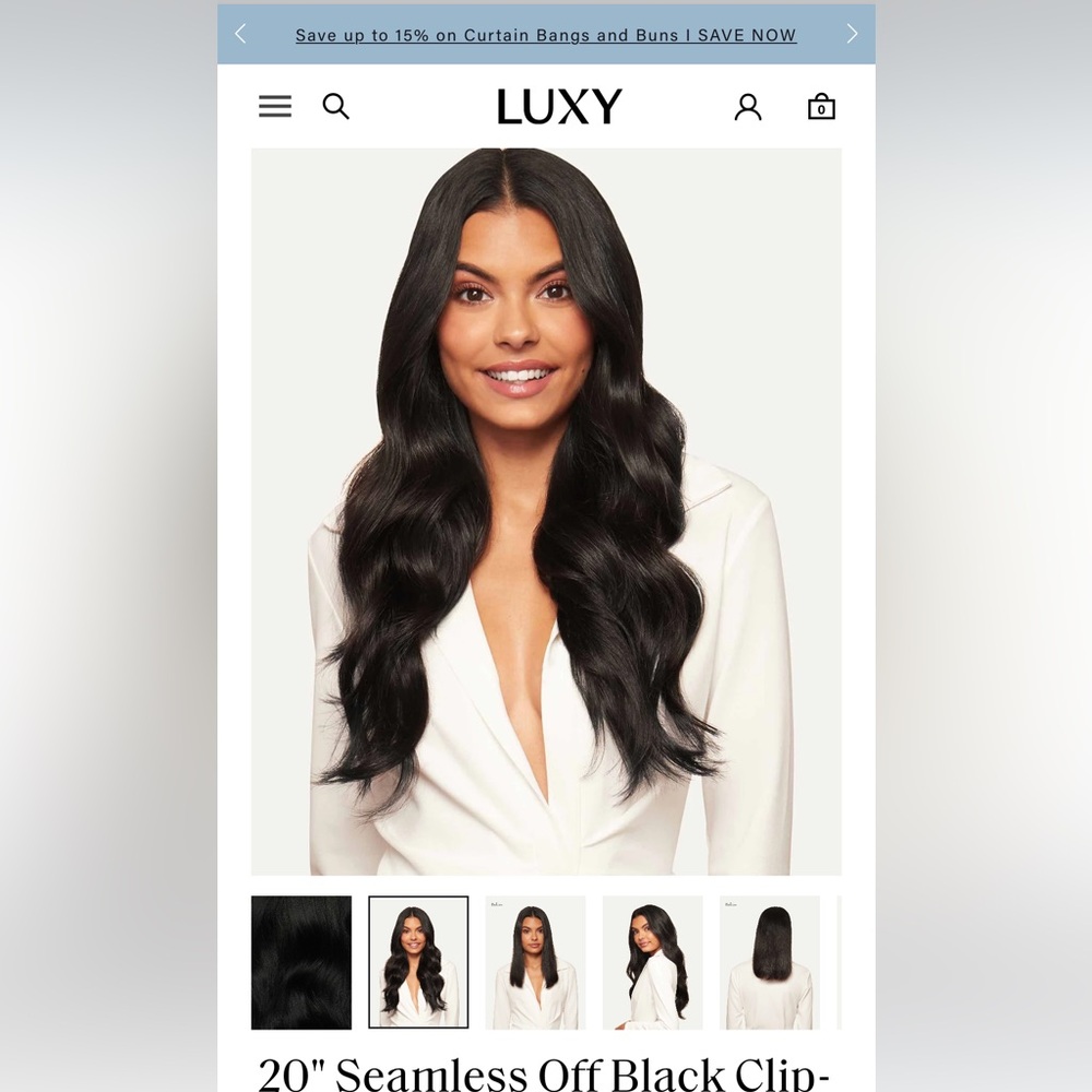 Luxy Extensions Off Black Clip Ins